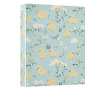Yellow Duck Floral 3 Ring Binder 1.5 Inch Round Ring Binder View Binder Holds 200 Documents for Home School Office Use