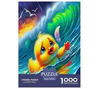 Yellow Duck Jigsaw Puzzles Puzzle for Adults Kids.1000 Piece cartoon animals Whimsical Challenge Toy Educational Games Home Decoration for Adults& Kids Age 14 Years Up 70x50cm/1000pcs