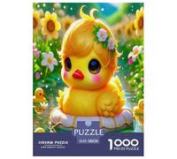 Yellow Duck Jigsaw Puzzles Puzzle for Adults Kids.1000 Pieces cartoon animals Impossible Challenge Toy Educational Game Home Decoration for Adults& Kids Age 14 Years Up 38x26cm/1000pcs