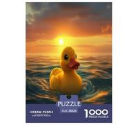 Yellow Duck Jigsaw Puzzles Puzzle for Adults Kids. 1000 Pieces Whimsical Challenge Toy Educational Games Home Decoration for Educational Games Gifts 38x26cm/1000pcs