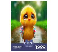 Yellow Duck Jigsaw Puzzles Puzzles for Adults Kids.1000 Piece cartoon animals Impossible Challenge Toy Educational Game Home Decoration for Educational Games Gifts 38x26cm/1000pcs