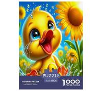 Yellow Duck Jigsaw Puzzles Puzzles for Adults Kids.1000 Pieces cartoon animals Impossible Challenge Toy Educational Games Home Decoration for Educational Games Gifts 38x26cm/1000pcs