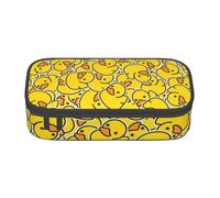 Yellow Duck Large Capacity Pencil Case, Cute Girl Boy Pencil Box with Durable Zippers Storage Pouch Holder, Kids Teenager Pencil Pouch, Organizer Bag with Compartments for Office Supplies