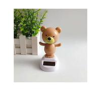 (Yellow Duck, One size) Solar Cartoon Figure Ornament For Car Dashboard Dynamic Dancing Animal Tabletop Decoration For Home Desktop Office