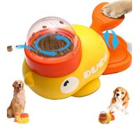 Yellow Duck Pet Feeder, 2-in-1 Interactive Duck Puzzle Feeder for Dogs & Cats, Funny Interaction Pet Food Dispenser, Intelligent Fun Dog Food Puzzle Toy for Dogs & Cats (yellow)