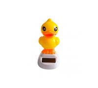 (Yellow Duck) Solar Cartoon Figure Ornament for Car Dashboard Dynamic Dancing Animal Tabletop Decoration for Home Desktop Office