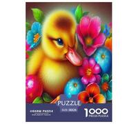 Yellow Duck1000Piece JigsawPuzzlesAnimal ForAdults Colourful Brainteasing Age12+byth ThemeFlowersandBirds Uncover The Puzzle 38x26cm/1000pcs