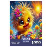 Yellow Duck1000Piece JigsawPuzzlesAnimal ForAdults Colourful Brainteasing Age12+byth ThemeFlowersandBirds Uncover The Puzzle 38x26cm/1000pcs