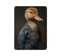 Yellow Duckling Retro Poster Metal Tin Sign Chic Art Retro Iron Painting Bar People Cave Cafe Family Garage Poster Wall Decoration 12x16inch(30x40cm)