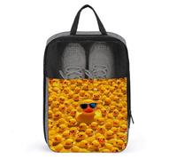 Yellow Ducky With Sunglasses Shoe Bag Shoe Bags for Travel Waterproof Shoe Bag Shoes Storage Organizer with Zipper & Handle Sneaker Bag Shoe Pouch, style, One Size, Shoe Bags for Travel
