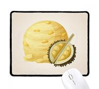 Yellow Durian Ice Cream Ball Popsicles Mousemat With Stitched Edges Desk Mat Small Mousepad For Travel Gaming Home 25X30Cm