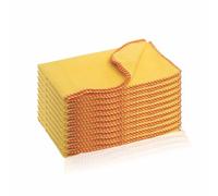 Yellow Dusters 10PC Cleaning Cloth Car bike Polishing Dry Dusting Cloths For Window TV Kids Table Glass Kitchen PC Soft Cloth For Oiling Wood Cotton Wipe Clean Reusable Washable (10, 30cm X 33cm)