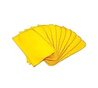 Yellow Dusters For Cleaning Cotton Duster Kitchen Soft Dusting Cloths For Clean Glass Motorbike Car Window Polishing Towel Traditional Household Rags Multi Purpose Cleaner Cloth 30 cm (Pack of 10)