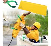 Yellow Electrical Insulating Blanket with 2 Clips, Commercial High Voltage Insulated Mat for Around Substations/Distribution Room/Workshop(20KV-90x100cm/35.4x39.4in)