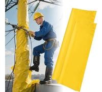 Yellow Electrical Lineman Insulation Blanket Set, 2 Pack Waterproof Insulating Cover with 4 Clips for Overhead Power Line Protection & Maintenance(0.4KV-60x80cm/23.6x31.5in)