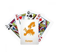 Yellow Europe Illustration Map Pattern Poker Playing Magic Card Fun Board Game