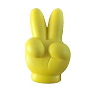 Yellow Exterior Decoration for Car - Creative Foam Ornament for Car, Yellow V Finger Antenna Topper, Hand Gesture Car Antenna, Easy to Find In Parking Lot