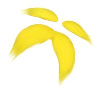 Yellow Eyebrows and Moustache Self-Adhesive Halloween Cosplay Props Funny Costume Moustache Beard Hair for Adults Men Women Party Carnival Christmas Theatre Stage