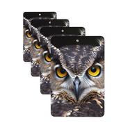 Yellow eyed owl Car Air Fresheners Cards 4 Pcs Hanging Fragrance Scented Cards Long-Lasting Car Aromatherapy Tablets for Wardrobe Bathroom Car Interior Mirror Pendant Gifts