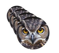Yellow eyed owl Car Air Fresheners Cards 4 Pcs Hanging Fragrance Scented Cards Long-Lasting Car Aromatherapy Tablets for Wardrobe Bathroom Car Interior Mirror Pendant Gifts