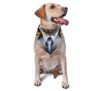 Yellow Eyed owl Dog Bandana Pet Scarf Accessories for Small Medium Dogs Cats Photo Prop, Triangle Pet Bandanas Adjustable Puppy Bib Washable Dog Kerchief Puppy Neckerchief