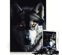 Yellow Eyes Siberian Husky Adult Jigsaw Puzzle1000 Pieces Intellect Skill Peaceful Fun Ideal Fit Perfect Present (38x52cm)