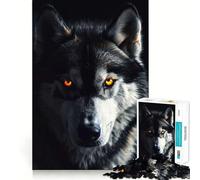Yellow Eyes Siberian Husky Jigsaw Puzzle 1000 Logic Thinking Play Expert Cutting Craftsmanship Quiet Time Mind Exercise at Home (38x26cm)