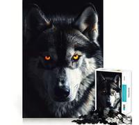 Yellow Eyes Siberian Husky Jigsaw Puzzle1000 Pieces Brain Boosting Play Zero Gap Cozy Indoor Entertainment for All (50x75cm)