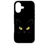 Yellow Eyes Witchy Black Cat Case for iPhone 17