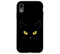 Yellow Eyes Witchy Black Cat Case for iPhone XR