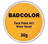 Yellow Face Body Paint(30gm), Water Activated Face Painting Kit for Adults, Professional Non-Toxic SFX Makeup Facepaint for Halloween Minions Emoji Lion Tiger Special Effects Cosplay & Costume