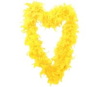YELLOW FEATHER BOA ACCESSORY - X1 - 180CM LONG 65G FEATHER BOA - STAG DO HEN PARTY FANCY DRESS COSTUME ACCESSORY