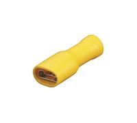 Yellow Female Spade 9.5mm Fully Insulated terminals - (Pack of 10)