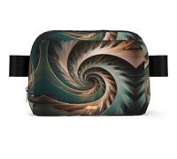 Yellow Fish Fanny Pack Crossbody Waist Bag Pack Waterproof Mini Belt Bag Bum Hip Bag for Men Women, Spiral Pattern, One Size