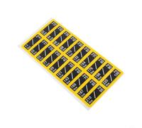 Yellow Fitness Equipment Labels 10lb-100lb Clear Marking | Resists water and detergent, maintains , ideal for humid gym environments