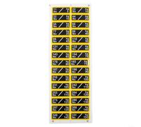 Yellow Fitness Equipment Labels 10lb-100lb Clear Marking | Resists water and detergent, maintains , ideal for humid gym environments