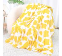 Yellow Fleece Blanket Lightweight Soft Throw Blanket for Couch Sofa Bed All Seasons 50x60 inches Yellow Gifts for Girls Women Birthday
