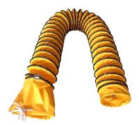 Yellow Flexible Duct Hosing Length 16 23 33 Ft, Industrial Dryer Exhaust Fan Hose/Portable Intake Pipe Hose for Kitchen Factory, Commercial Folding Duct Hose(L 33ft/10m,ID 10in/250mm)