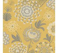 Arthouse Vintage Bloom Mustard Yellow Wallpaper