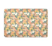 Yellow Flower and Whites Extra Large Resuable Toddler Mattress Pads Highly Absorbent Diaper Changing Pad Machine Washable Travel Mattress for Kids Adults Pets 52" L x 34" W