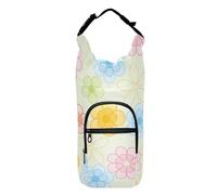 Yellow Flower Fashion Water Bottle Slings Insulated Water Bottle Holder Bottle Water Holder,Fits 20 oz, 24 oz, 32 oz,40 oz bottles
