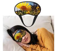 Yellow Flower Under The Sun Sleep Mask for Women Men Blackout Eye Masks for Sleeping Blindfold Sleep Mask Side Sleeper Eye Cover for Meditation Light Blocking Travel Essentials