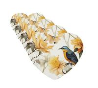 Yellow Flowers and Birds Car Air Freshener Cards for Women Men 4 Pack Cute Car Accessories Long Lasting Scent Car Diffuser Hanging Auto Aromatherapy Tablets Car Fresheners Gifts