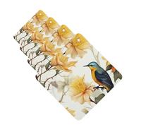 Yellow Flowers and Birds Car Air Freshener Cards for Women Men 4 Pack Cute Car Accessories Long Lasting Scent Car Diffuser Hanging Auto Aromatherapy Tablets Car Fresheners Gifts