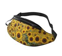 Yellow Flowers Fanny Pack Beautiful Sunflower Crossbody Bag Sunflowers Hands-Free Bag Concert attendees 14X35CM