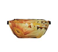 Yellow Flowers in The Morning Printed Fanny Pack Waist Bag for Men Women, Adjustable Bumbags Hip Bum Bag Travel Crossbody Bags Sports Running Hiking Belt Bag