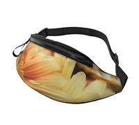 Yellow Flowers in The Morning Printed Waist Bag with Headphone Jack, Personalized Bumbags Fanny Packs Unisex Running Hiking Crossbody Bags for Men Women