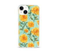 Yellow Flowers Marigolds Cell Phone Basic Cases TPU Soft Cover Shockproof Slim Phone Case Compatible with iPhone 15/15 Plus/15 Pro/15 Pro Max