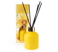 Yellow Flowers Reed Diffuser | 100ml Floral Home Fragrance Oil Diffuser in Yellow Glass Bottle with Black Reeds