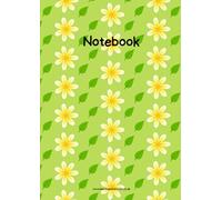 Yellow Flowers with Green Leaves A4 Lined Notebook / Journal